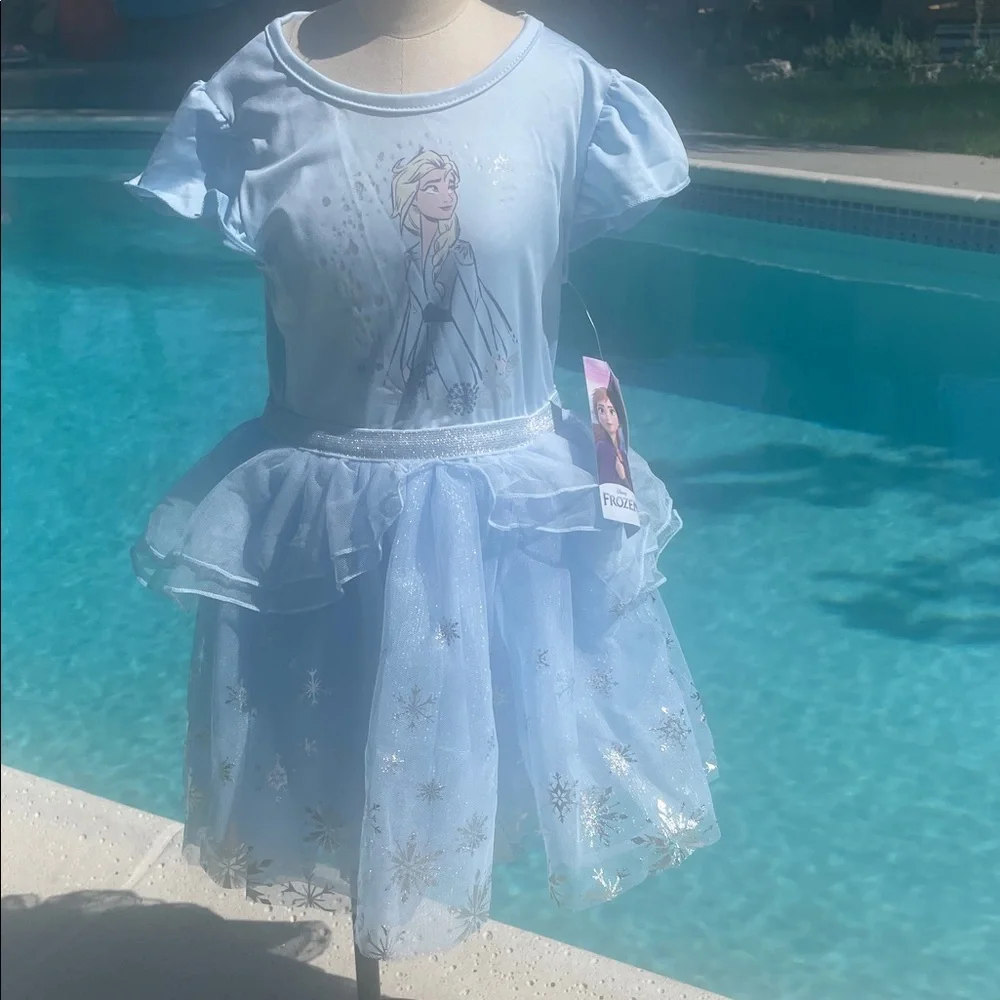 NWT | Elsa Disney Frozen Blue Dress | 2T - Picture 3 of 7